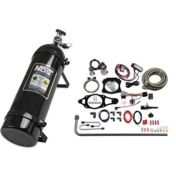 NOS PLATE WET NITROUS SYSTEM - GM 2014-2019 C7 Corvette Nitrous System - Black Components w/ 15 lb Black Bottle