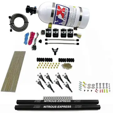 Nitrous Express Pro-Shk/Gas (200-300-400-500Hp) 4 Solenoids With Rails