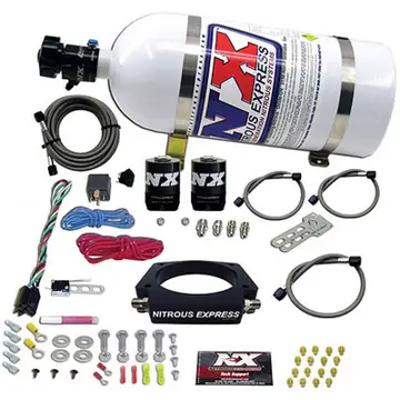 Nitrous Express LS 90mm Nitrous Plate System (50-400hp), 15lb Bottle
