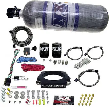 Nitrous Express LS 90mm Nitrous Plate System (50-400hp), 12lb Composite Bottle